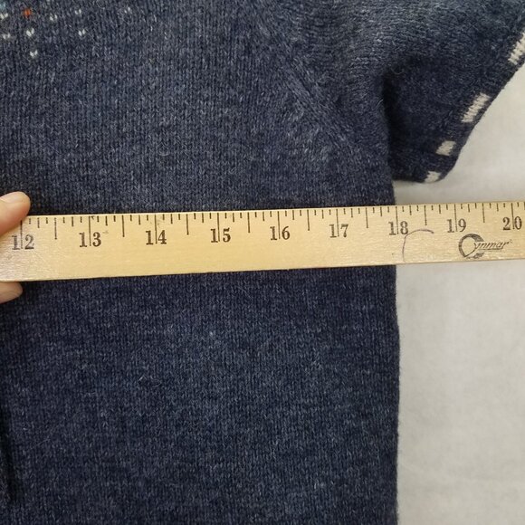 Mossimo Supply Co Sweater Dress Women L Blue Nordic Knit Wool Blend Hoodie Tunic - Picture 14 of 14